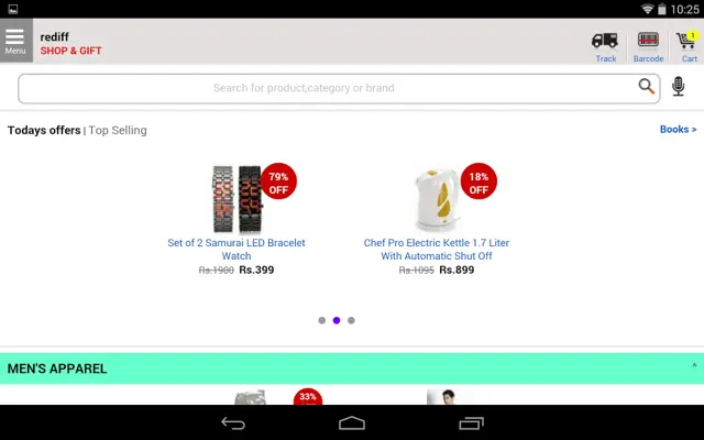 Rediff Shopping android App screenshot 2